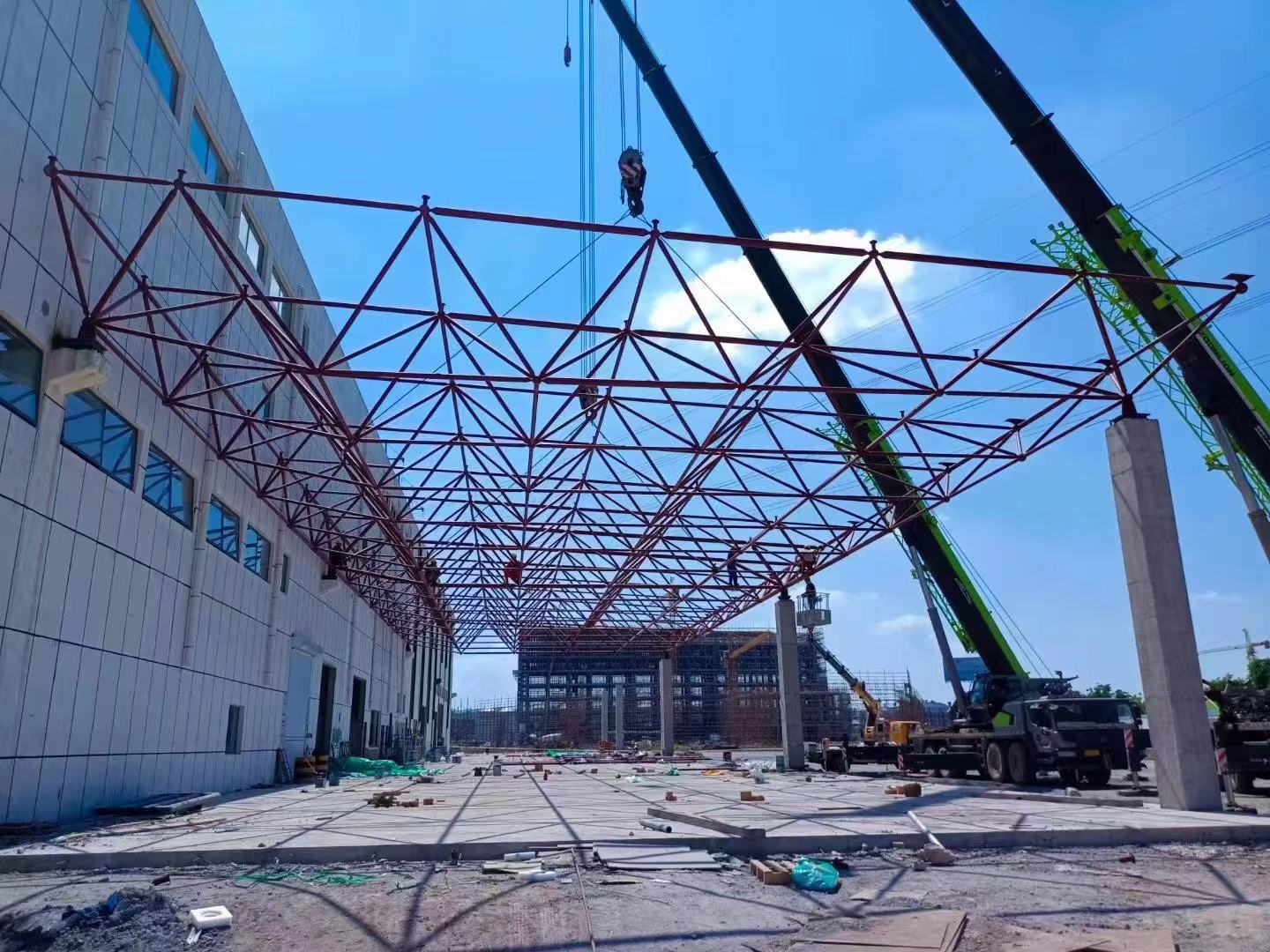 赤水江苏宿迁国望高科纤维公司 -生活楼网架 成品库网架 立体库网架